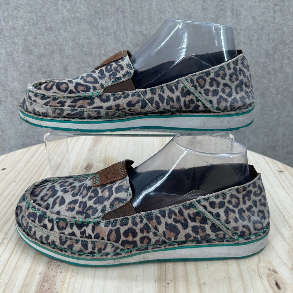 Ariat Cruiser Shoes Womens 10B Brown Leopard Print Leather Slip On 10024769